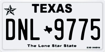 TX license plate DNL9775