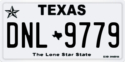 TX license plate DNL9779