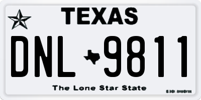TX license plate DNL9811