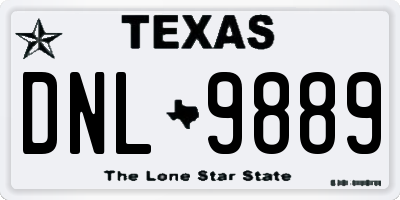 TX license plate DNL9889