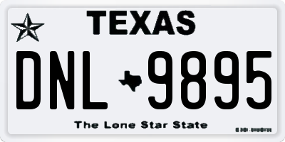 TX license plate DNL9895