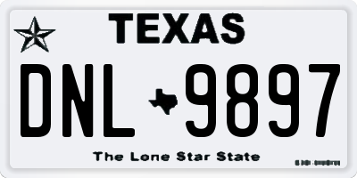 TX license plate DNL9897
