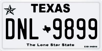TX license plate DNL9899