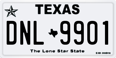 TX license plate DNL9901