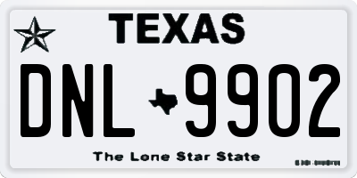 TX license plate DNL9902