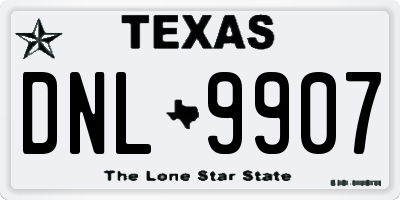 TX license plate DNL9907