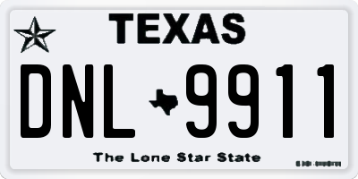 TX license plate DNL9911