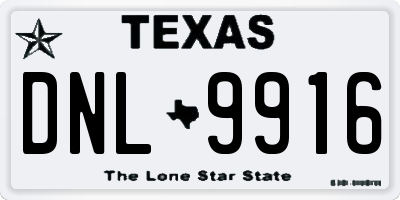 TX license plate DNL9916
