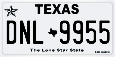 TX license plate DNL9955
