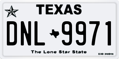 TX license plate DNL9971