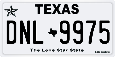 TX license plate DNL9975