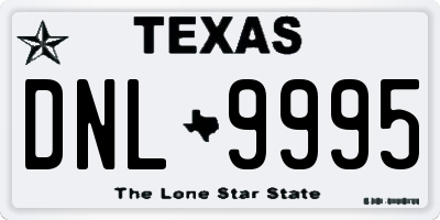 TX license plate DNL9995