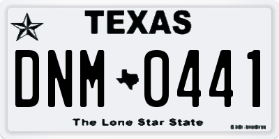 TX license plate DNM0441