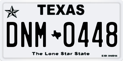 TX license plate DNM0448