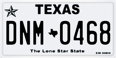 TX license plate DNM0468