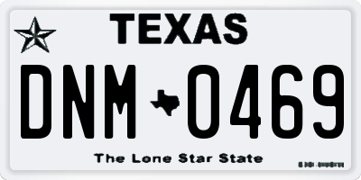 TX license plate DNM0469