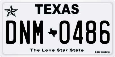 TX license plate DNM0486