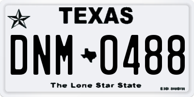 TX license plate DNM0488