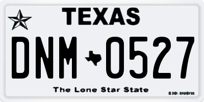 TX license plate DNM0527