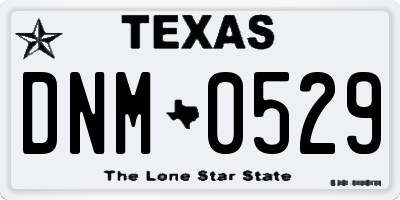TX license plate DNM0529