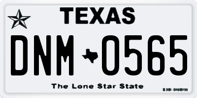 TX license plate DNM0565