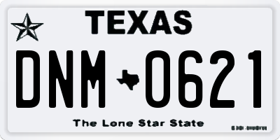 TX license plate DNM0621
