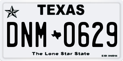 TX license plate DNM0629