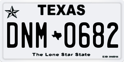 TX license plate DNM0682