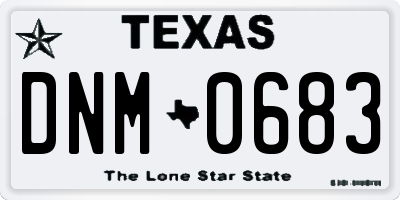 TX license plate DNM0683