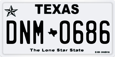 TX license plate DNM0686