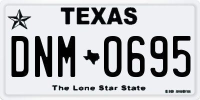 TX license plate DNM0695