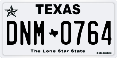 TX license plate DNM0764