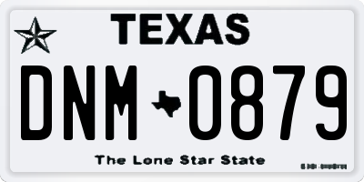 TX license plate DNM0879