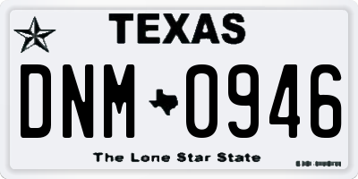 TX license plate DNM0946