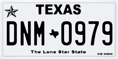TX license plate DNM0979