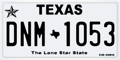TX license plate DNM1053
