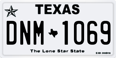 TX license plate DNM1069