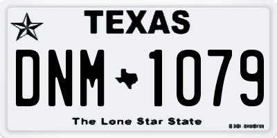TX license plate DNM1079