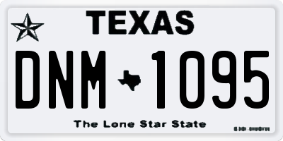 TX license plate DNM1095