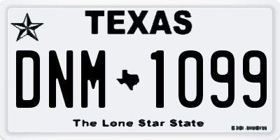 TX license plate DNM1099