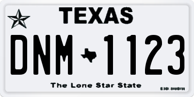 TX license plate DNM1123