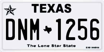TX license plate DNM1256