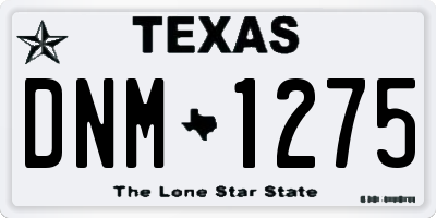 TX license plate DNM1275