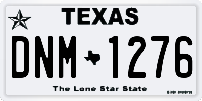 TX license plate DNM1276