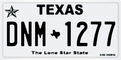 TX license plate DNM1277