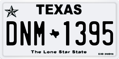 TX license plate DNM1395