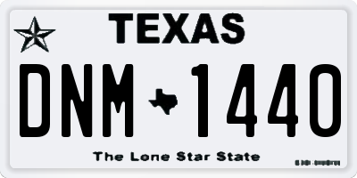 TX license plate DNM1440