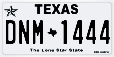 TX license plate DNM1444