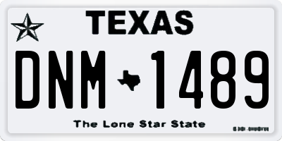 TX license plate DNM1489