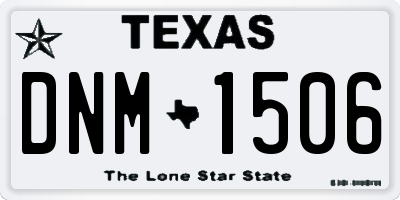 TX license plate DNM1506